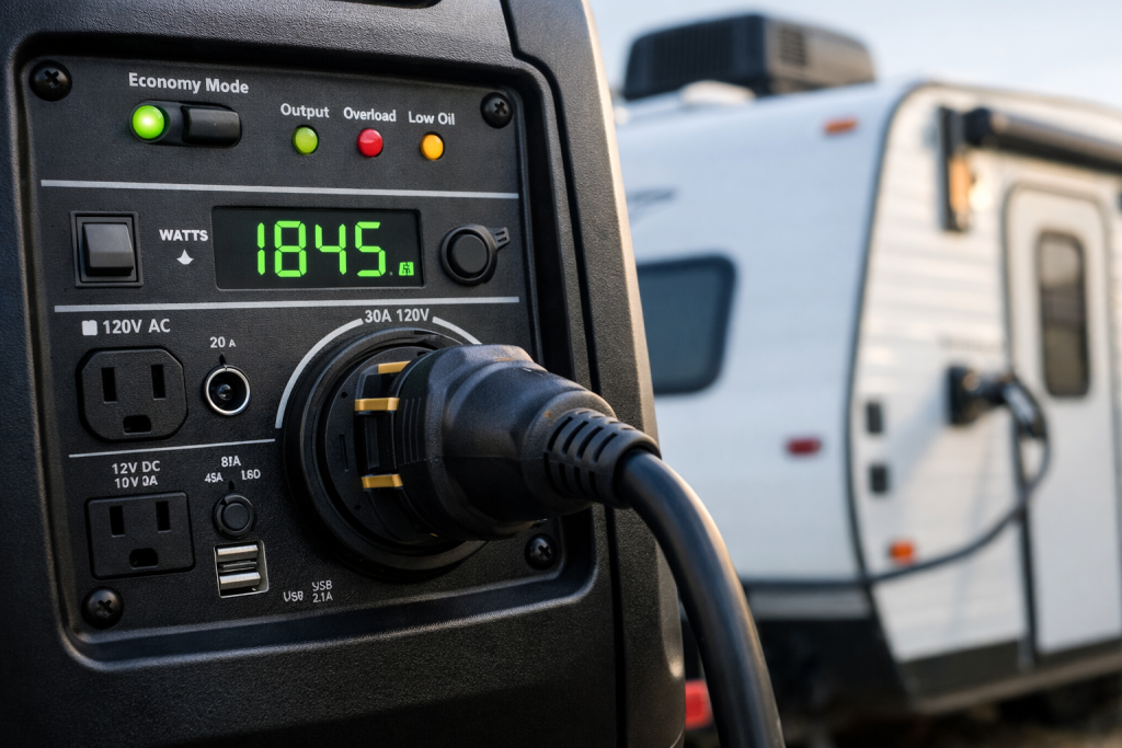 what size generator for travel trailer