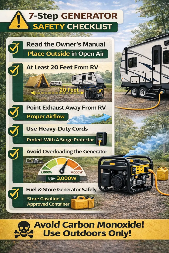 Before running your generator, review this quick safety checklist.