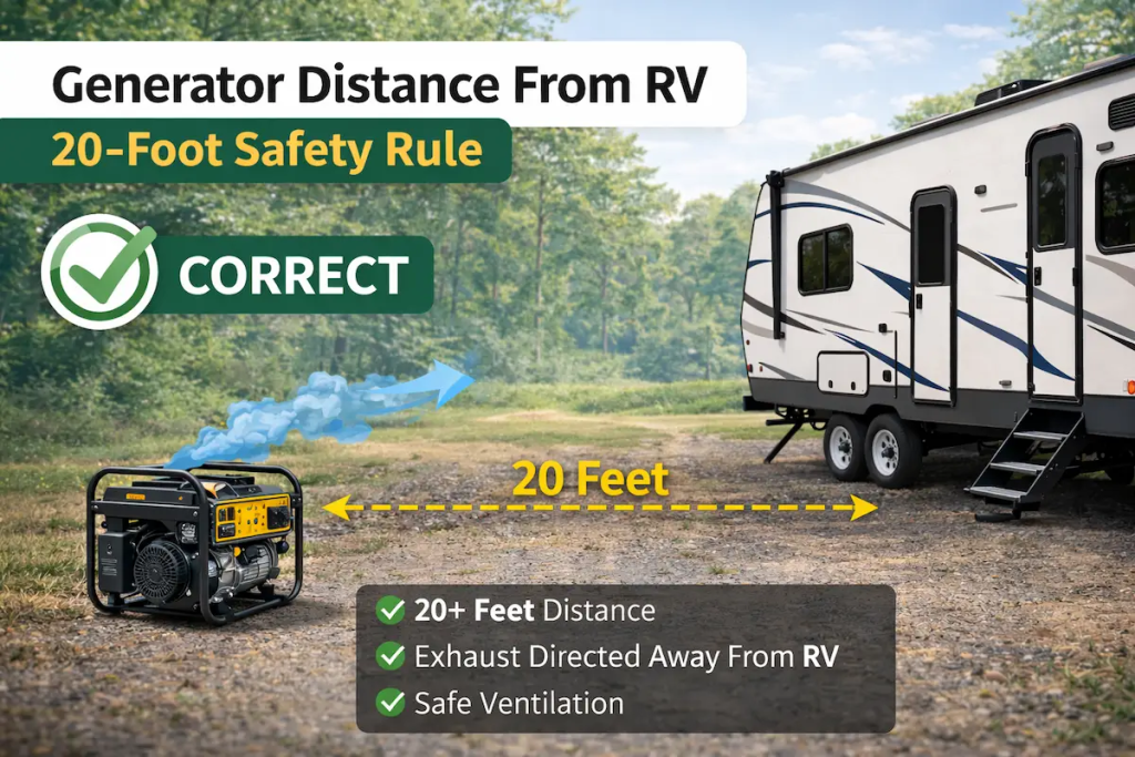 Generator Distance From RV (20-Foot Safety Rule)