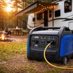 Generator running a camper