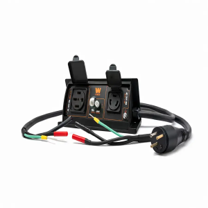dual generator parallel kit setup powering RV with 50 amp connection