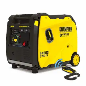 Champion 4500 watt inverter generator used for travel trailer camping