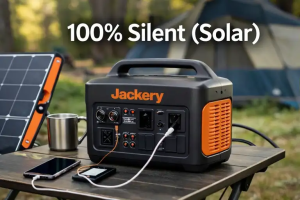 Jackery Explorer 1000 portable power station with solar panel – silent generator alternative for camping