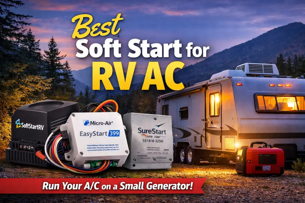 Best soft start for RV AC with EasyStart 399 and generator powering RV air conditioner at campsite